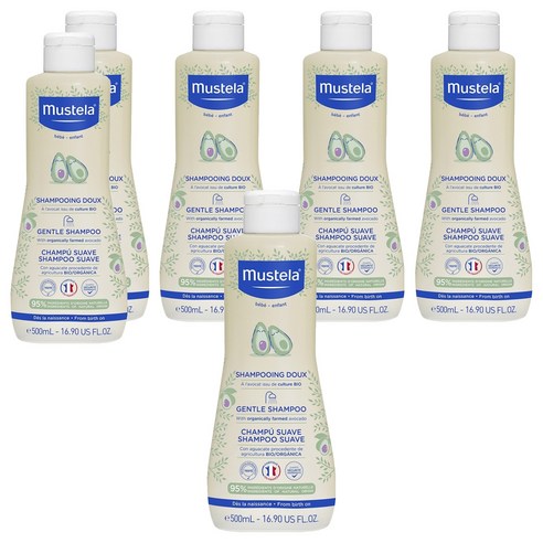 무스텔라 젠틀 유아 샴푸, 500ml, 6개
