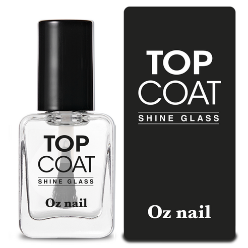 오즈네일 샤인 글라스 고광택 탑코트, 8ml, 투명, 1개