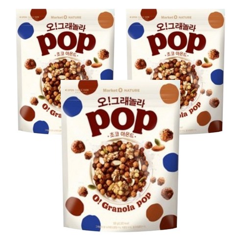 오그래놀라 팝 초코아몬드, 370g, 3개