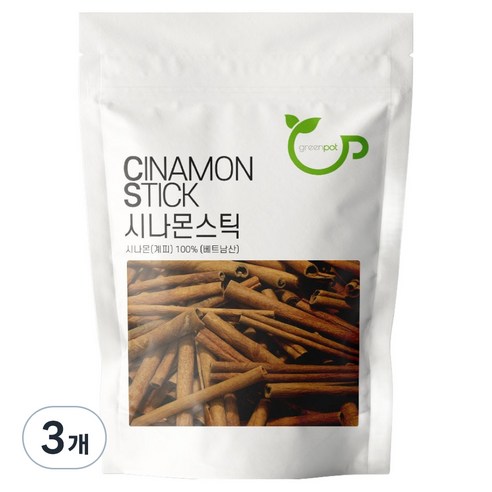 그린팟 시나몬스틱, 100g, 3개