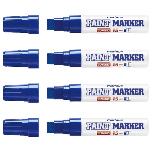 문화연필 점보 페인트마카 파랑 15mm, 1색, 4개