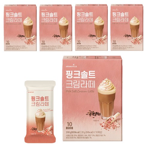 핸드립 핑크솔트 크림라떼, 20g, 10개입, 5개