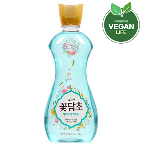 샤프란 꽃담초 섬유유연제 화이트로즈, 1L, 1개