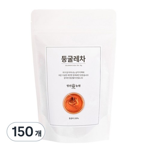 청년농원 저온가공 둥굴레차 삼각티백, 1g, 150개입