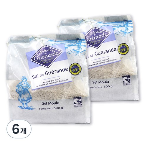 게랑드 가는 토판 천일염, 500g, 6개