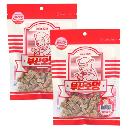 제로랩스 강아지용 프리미엄 오븐베이크 부산 오멍 100g, 치즈 맛, 2개
