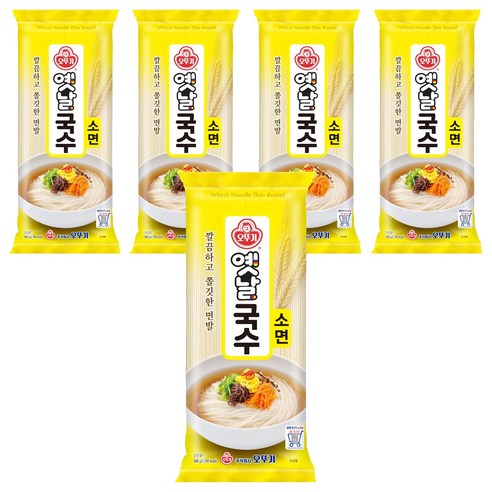 오뚜기옛날 국수 소면, 500g, 5개