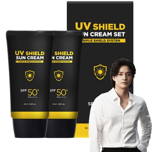 미프 UV쉴드 선크림 SPF50+ PA++++, 50ml, 2개