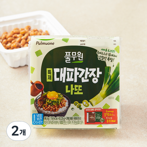 풀무원 특제 대파간장나또, 43.25g, 2개입, 2개