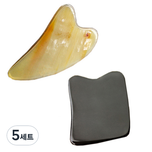 헬스플러스 마사지용 괄사패키지 BJ-6021 + BJ-252, 5세트, 혼합 색상