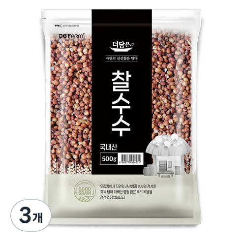 더담은 국산 찰수수, 500g, 3개
