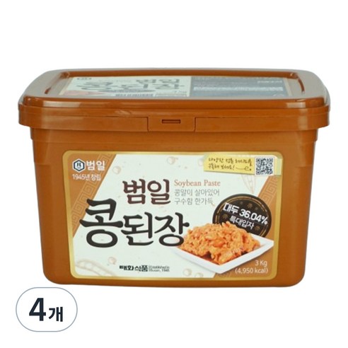 범일 콩된장 특대입자, 3kg, 4개