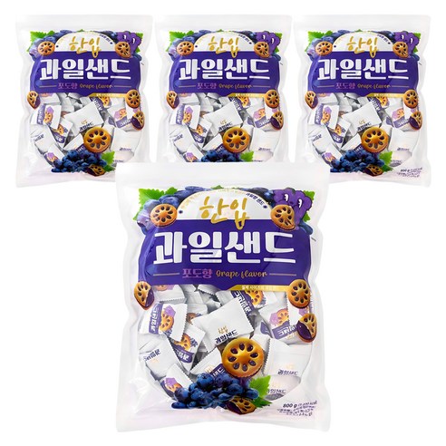 한입 과일 샌드 포도향, 800g, 4개