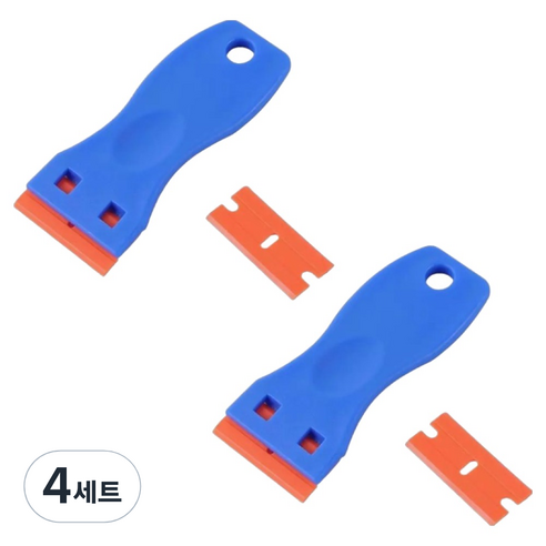 하와잇 스티커 제거기 스크래퍼, 4세트