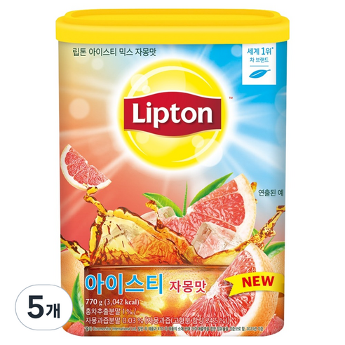 립톤 아이스티 분말 자몽맛, 770g, 1개입, 5개