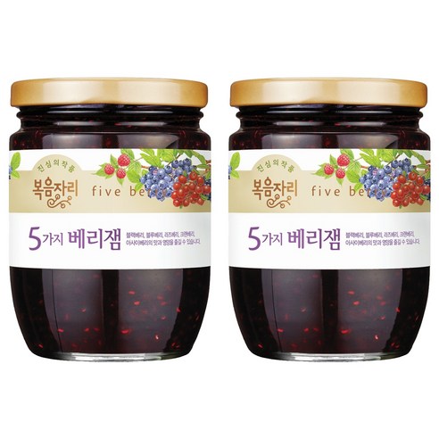 복음자리 5가지 베리잼, 350g, 2개