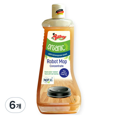 폴리보이 오가닉 로봇청소기 바닥 세정제, 500ml, 6개
