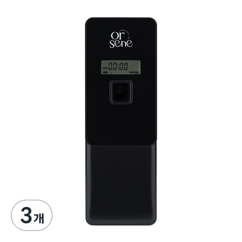 올센느 디지털 방향제 디스펜서 본품 블랙, 3개