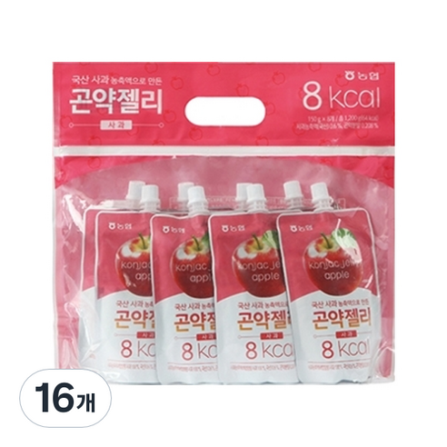 농협 곤약젤리 사과, 150g, 16개