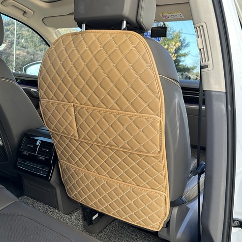 아이빌 퀄팅 킥매트 자동차 시트 커버 엣지형 2포켓, 새들브라운, 1개