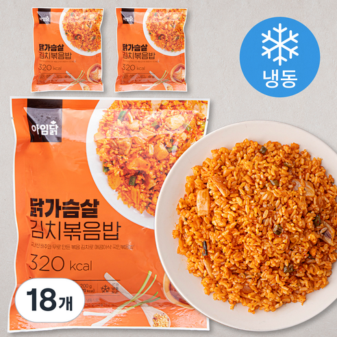 아임닭 닭가슴살 김치 볶음밥 (냉동), 200g, 18개