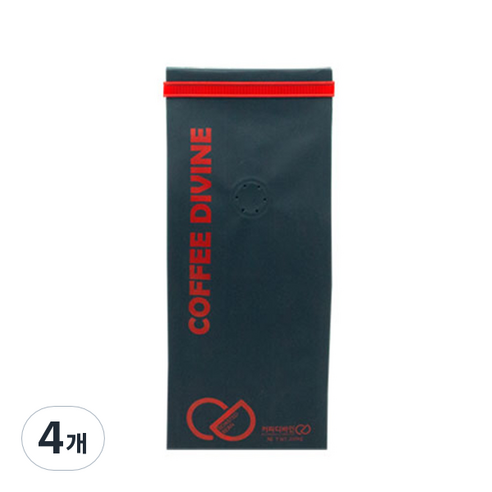 커피디바인 헤이즐넛블렌드 원두 분쇄커피, 200g, 4개, 커피메이커