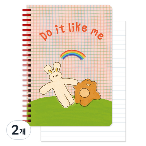 모노라이크 언매치드 프렌즈 A5 스프링 라인 노트, 07 Do it like me, 2개