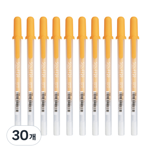 SAKURA 겔리롤 수플레 젤잉크펜 0.8mm, 오렌지, 30개