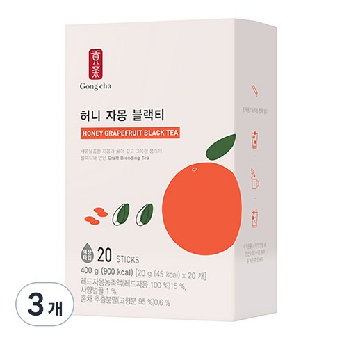 공차 허니자몽블랙티, 20g, 20개입, 3개