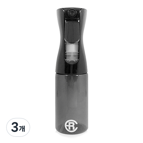 에어라파 압축 스프레이 분무기 소형 160ml, 올블랙, 3개