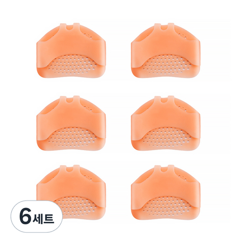 마켓A 발 앞꿈치보호 실리콘패드 2p 세트 스킨, 6세트