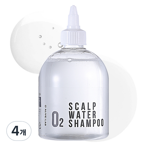 얼라이브랩 오투 스칼프 워터 샴푸, 350ml, 4개