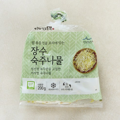 김구원선생 GAP 인증 숙주나물 장수, 200g, 1개