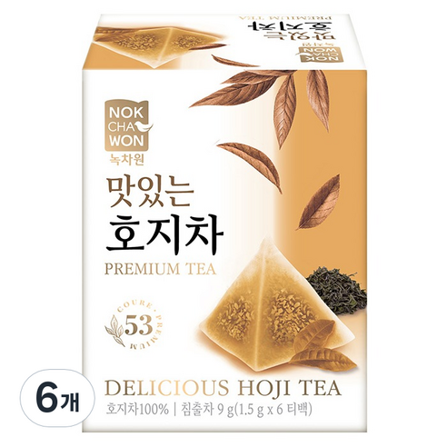 녹차원 맛있는 호지차, 36개, 6개, 6개입, 1.5g