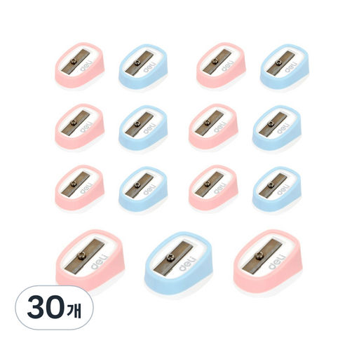 델리 휴대용 연필깎이 ER00903, 랜덤 발송, 30개