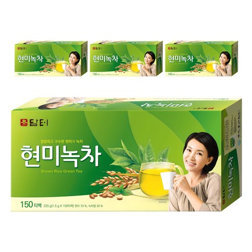 담터 현미녹차 티백, 1.5g, 150개입, 4개