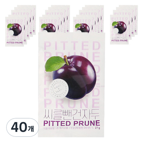 씨를 뺀 건자두, 40개, 27g