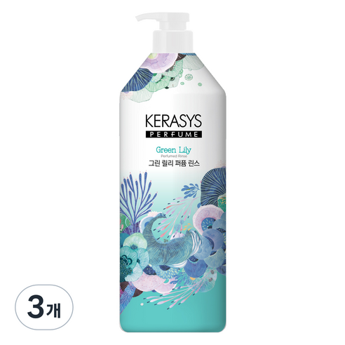 케라시스 그린 릴리 퍼퓸 린스 릴리향, 3개, 1L