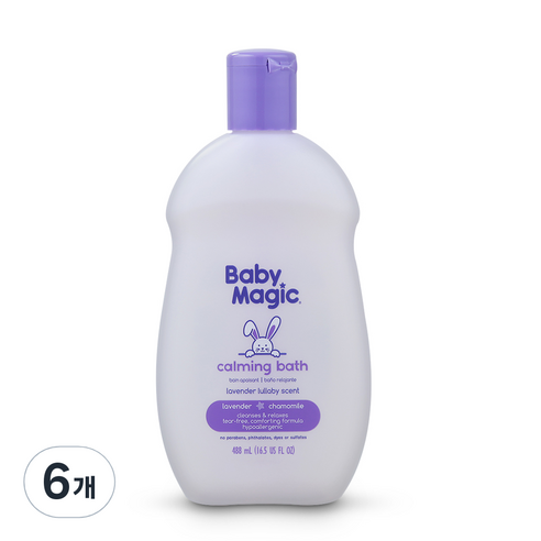 베이비매직 유아 카밍베스 New 라벤더향, 488ml, 6개
