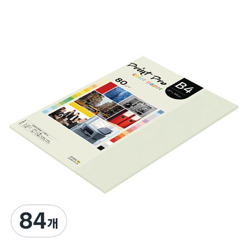 종이문화 프린트프로 얇은 칼라복사지 No 18 라이트그레이 80g, B4, 84개