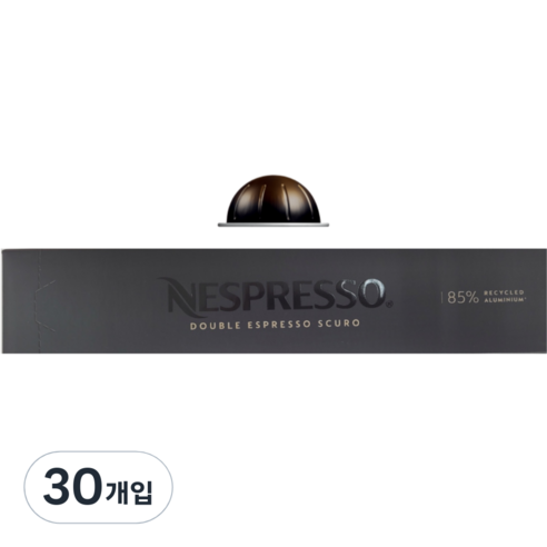 네스프레소 버츄오 더블 에스프레소 스쿠로 캡슐커피, 10g, 10개입, 3개