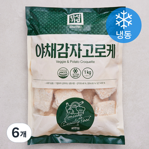 한성기업 야채감자 고로케 (냉동), 1kg, 6개