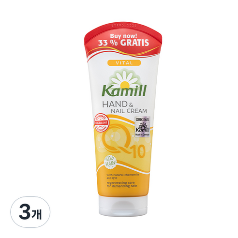 카밀 핸드앤네일 크림 바이탈큐텐 보너스팩, 100ml, 3개
