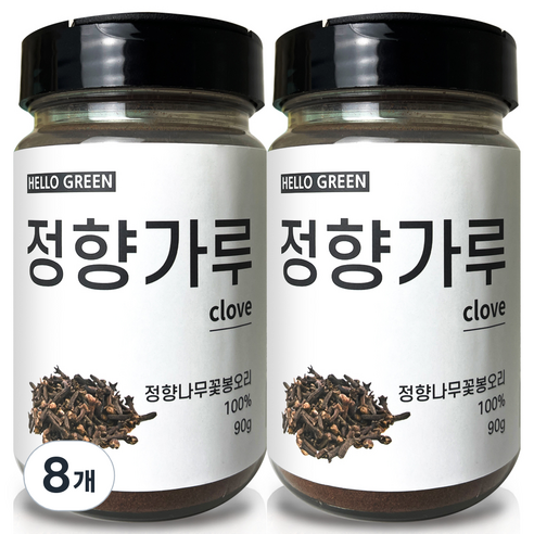헬로우그린 정향 가루 통, 90g, 8개