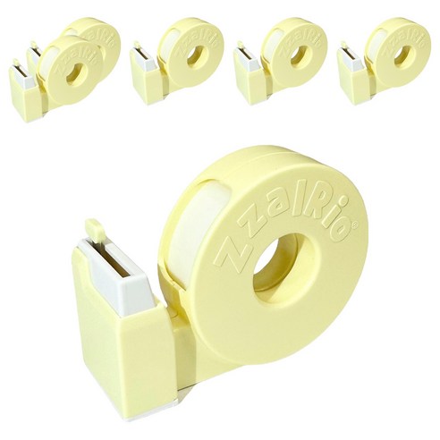 잘잘리오 아동용 안전 휴대용 테이프 디스펜서, 바나나 옐로우, 6개