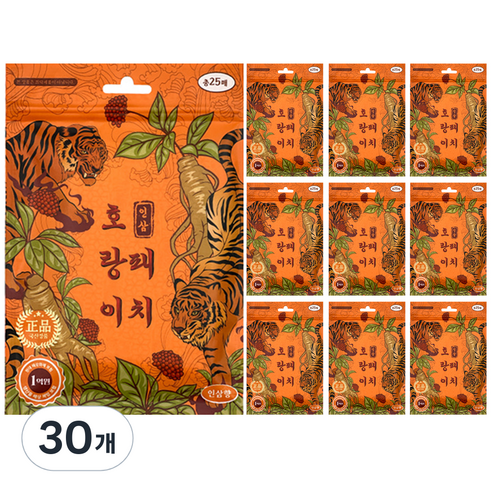 호랑이 패치 인삼향, 30개, 25개입