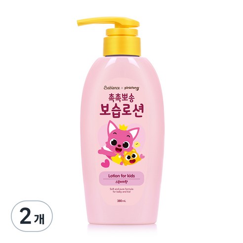 베비언스 핑크퐁 촉촉뽀송 보습로션 스윗피치향, 380ml, 2개