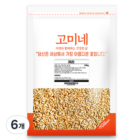 고미네 귀리, 500g, 6개