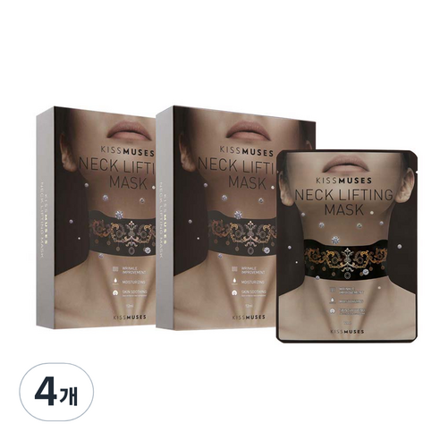 키스뮤즈 넥 리프팅 마스크, 10매입, 4개