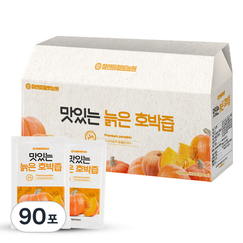 참앤들황토농원 맛있는 늙은 호박즙, 90ml, 90개
